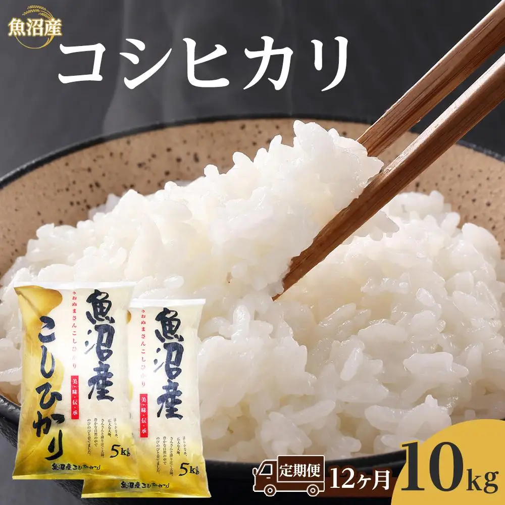 【12ヶ月定期便】魚沼産コシヒカリ　10kg　1回目は注文確認後1週間以内に発送｜新潟県　魚沼　こしひかり　令和7年産