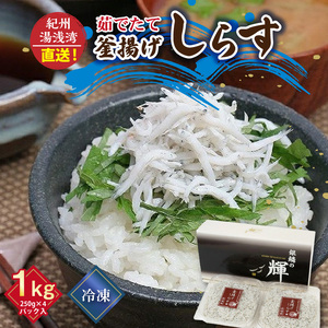 C6035n_ 優良県産品 認定 釜揚げしらす 茹でたて 釜揚げ しらす 無着色 安心 安全 赤穂の塩 新鮮 国産 海の幸 海鮮 魚介 紀州湯浅湾直送 まるとも海産 お取り寄せ 和歌山県 湯浅町 送料無料
