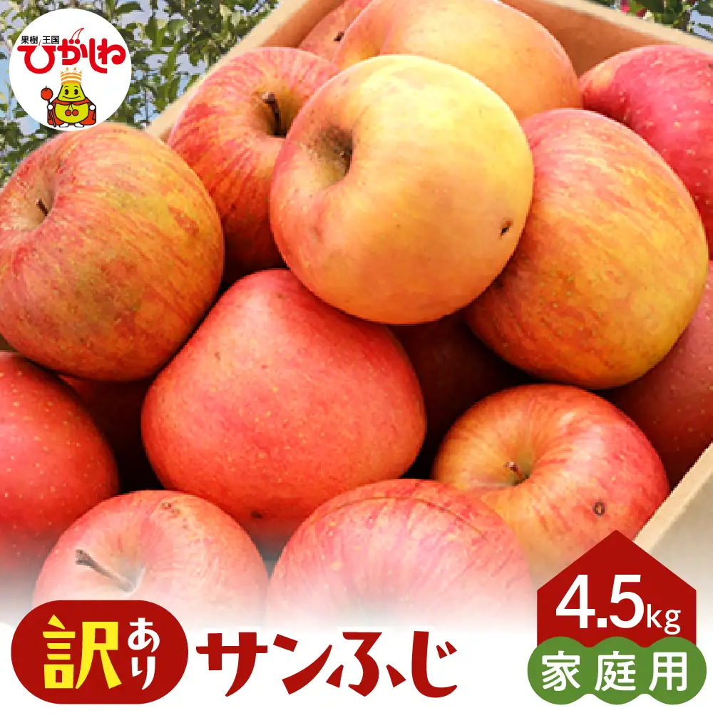 2026年産 ※訳あり※ サンふじ満杯詰 約4.5kg サンふじ