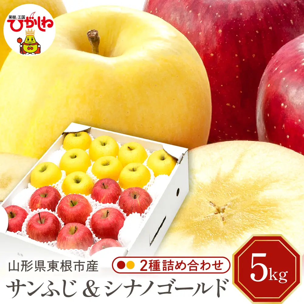 【2026年産】りんごサンふじ&シナノゴールド5kg秀品 りんご