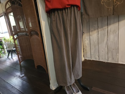 36-2 川根茶染　サルエルパンツ