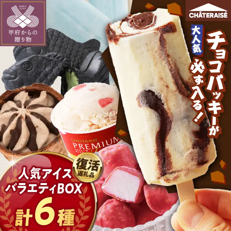 〈2026年5月発送〉【復活】季節で変わる！？チョコバッキーが必ず入る！ 人気アイスバラエティBOX 6種