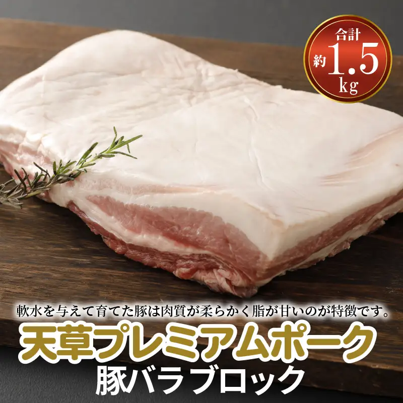 S058-024A_天草プレミアムポーク 豚バラ ブロック 約1.5kg
