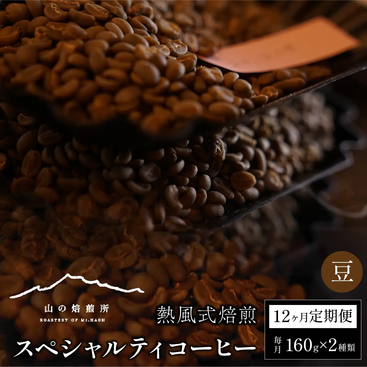 【山の焙煎所】スペシャルティコーヒー12ヶ月定期便：豆 158-001-豆