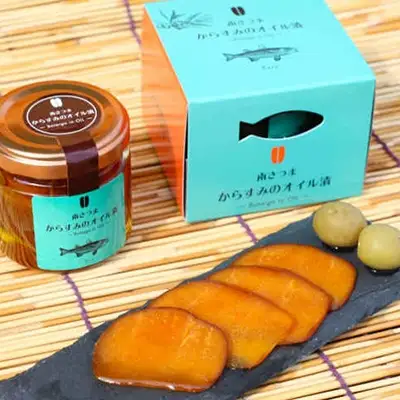 【希少 高級珍味】鹿児島県産 特撰からすみオリーブオイル漬(大) 希少 高級珍味 無着色 カラスミ オリーブオイル オイル漬 国産 ボラ子 おつまみ 料理 パスタ 肴 宅飲み お取り寄せグルメ ギフト 贈答 南さつま市