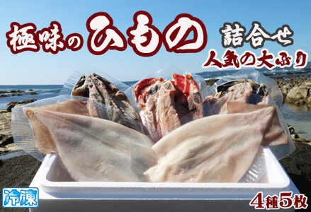 【極味のひもの】特選！人気ひもの詰合せ 大ぶり３種＋いか一夜干し２枚 [0015-0071]