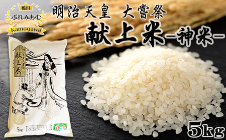 《令和７年産》【鴨川ぷれみあむ】米屋新蔵 大嘗祭『献上米』５kg　[0018-0020]