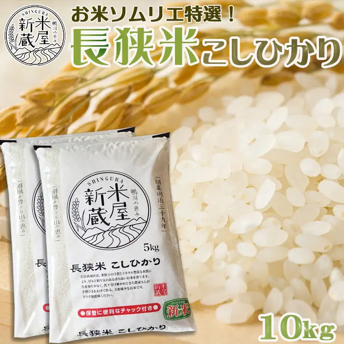 《令和７年産》【米屋新蔵】お米ソムリエ特選『長狭米コシヒカリ』10kg　[0032-0006]