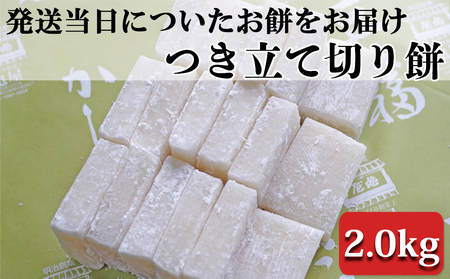 【日時指定必須】つきたて「切り餅」（2.0kg）[0011-0042]