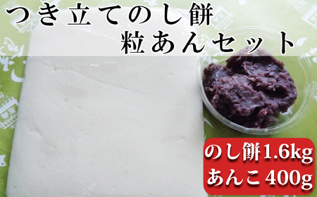 【日時指定必須】つきたて「のし餅」と自家製あんこセット（大）つぶあん [0011-0041]