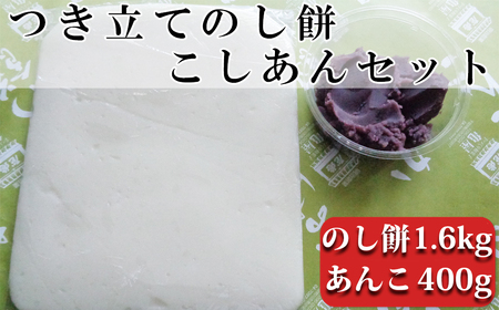 【日時指定必須】つきたて「のし餅」と自家製あんこセット（大）こしあん [0011-0040]