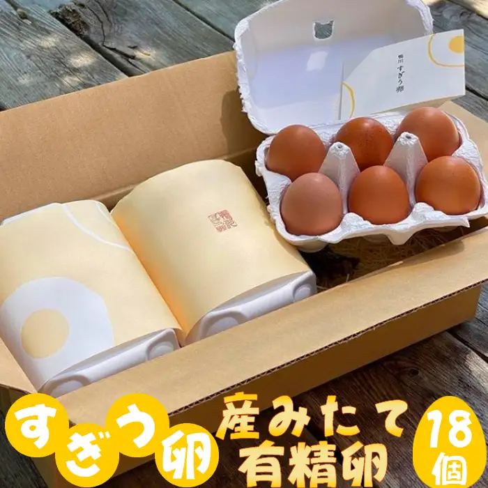すぎう卵の野良飼い有精卵18個 [0011-0049]
