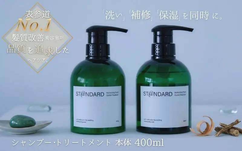 表参道 No.1 髪質改善サロン『Oneday』開発『J/standard』シャンプー・トリートメント400mlセット【oned0001】