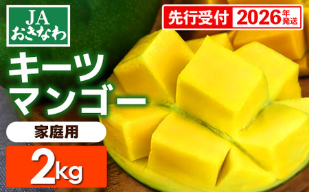 【先行受付】【2026年発送】JAおきなわの産直キーツマンゴー（ご家庭用）約2kg・2～6玉【良品・白箱】- 先行予約 沖縄 産地直送 南国フルーツ 旬の味覚 家庭用 2キロ オススメ 沖縄県 八重瀬町