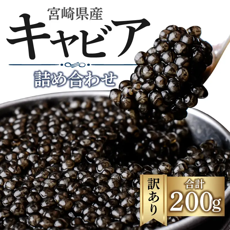 【訳あり】宮崎県産キャビア 詰め合わせ 合計200g 魚卵 キャビア ギフト