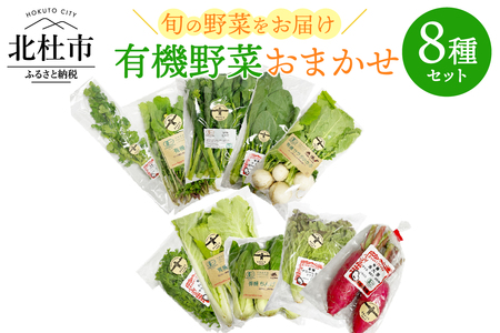 有機野菜おまかせ8種セット０７ 有機野菜 おまかせ 8種 セット 新鮮 九州屋ファーム 明野 山梨県 北杜市   [h216]