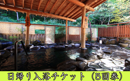 岩手鶯宿温泉 川長 日帰り入浴券 5回券 ／ 源泉かけ流し 温泉 鴬宿温泉