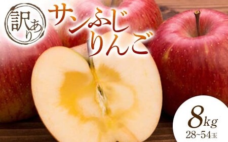【2026年発送 先行予約】訳あり サンふじりんご 8kg 28～54玉 りんご リンゴ 林檎 デザート フルーツ 果物 くだもの 果実 食品 山形県 FSY-0695