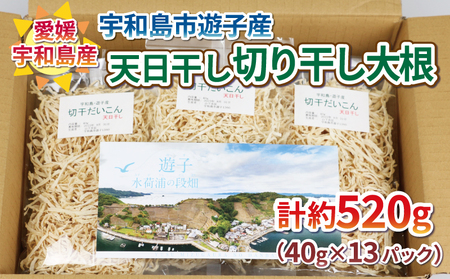 切り干し大根 小分け 520g NPO法人段畑を守ろう会 切干大根 天日干し 宇和島市遊子産 パック 大根 野菜 根菜 おかず 簡単 料理 農家直送 産地直送 数量限定 国産 愛媛 宇和島 F010-051004
