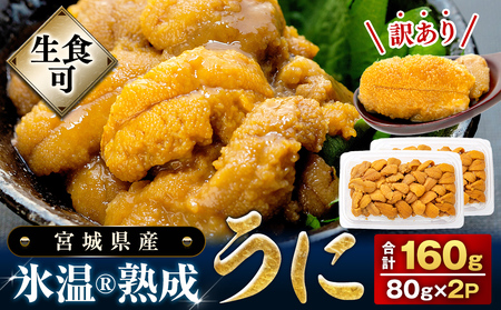 訳あり 氷温(R)熟成 うに 80g×2 合計160g まるたか水産 ウニ
