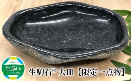 生駒石®　大皿【限定一点物】日用品 雑貨 キッチン雑貨 石素材 天然石 石 ストーン 皿 大皿 職人 手作業 手作り 高級感 料理 ギフト 贈り物 贈答用 プレゼント 送料無料 奈良県 生駒市 送料無料