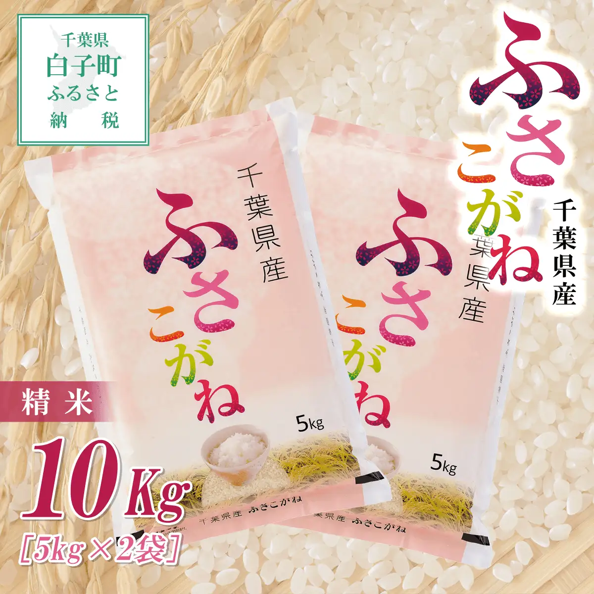 令和7年産新米  千葉県産ふさこがね＜精米＞10kg(5kg×2袋) SHB008