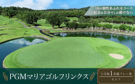 PGMマリアゴルフリンクス 土日祝１名プレー券（セルフ）