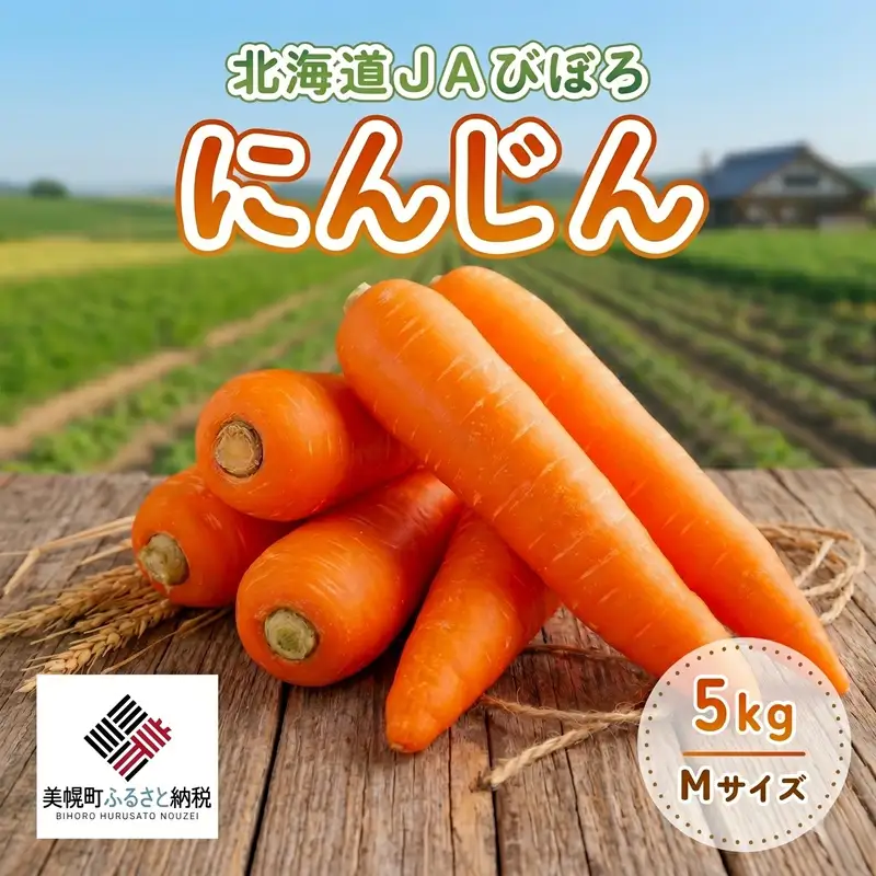 【2026年産 先行予約】北海道JAびほろ にんじん5kg【配送不可地域：離島】（2026年7月より順次発送） AF019 | にんじん 人参 人参