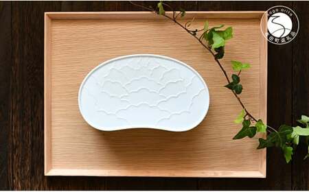 有田焼 白釉 繭型蓋物【ARITAYAKI-STORE】A22-44