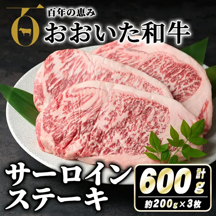 おおいた和牛サーロインステーキ(計600g・200g×3枚) 牛肉 お肉 サーロイン ステーキ 小分け 個包装 真空パック おおいた和牛 和牛 冷蔵【110200800】【吉野】