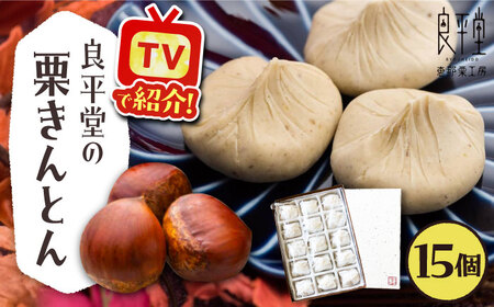【カーボンオフセット対象】栗きんとん15個 / 恵那市 / 良平堂 [AUDB012] 栗きんとん
