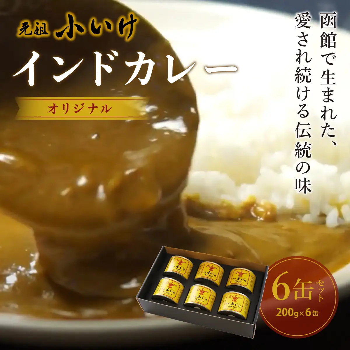 元祖小いけインドカレー オリジナル6缶セット NAAN006
