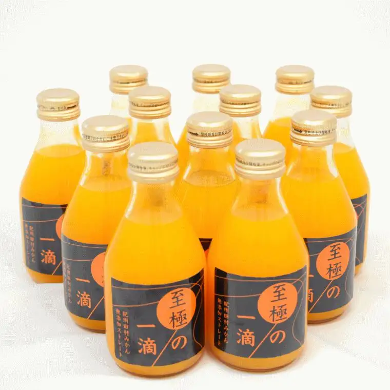 ［無添加］田村みかんの新鮮100％ジュース「至極の一滴」180ml×12本入り★2026年2月中旬頃より順次発送［TM20w］