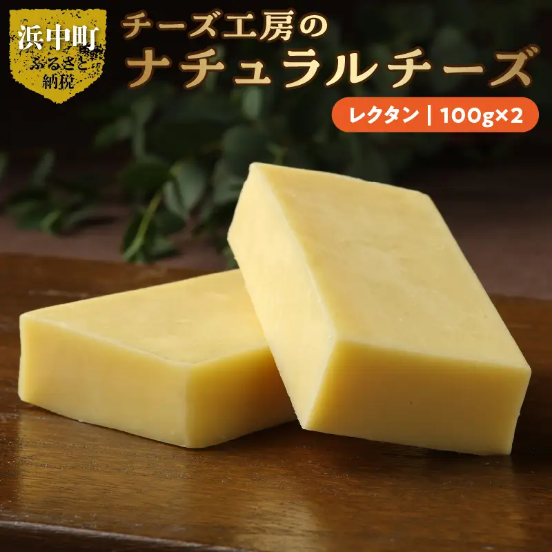 チーズ工房のナチュラルチーズ　レクタン100g×2　チーズ レクタン 100g × 2 国産 ナチュラルチーズ セミハードタイプ おつまみ パン 爽やかな酸味 飽きのこない風味 乳製品 おつまみ 北海道 浜中町 お取り寄せ 加工品 食品 冷蔵配送 送料無料_H0003-107