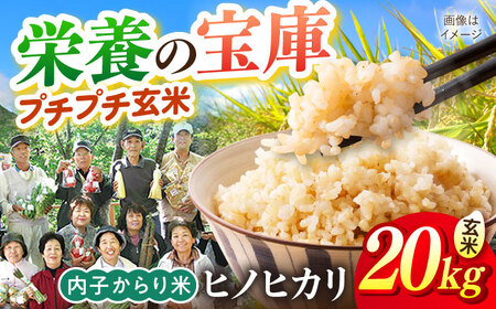 内子からり米 令和7年産ヒノヒカリ（玄米10kg×2袋） BKAD098