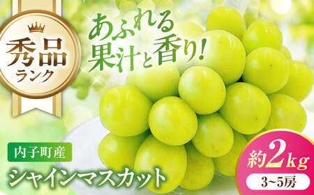 【先行予約】シャインマスカット 秀品 3房から5房 約2kg BKAY005