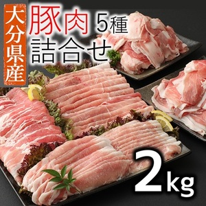 小分けされてるから便利♪大分県産 豚詰め合わせ５種（約２ｋｇ）