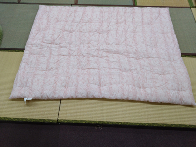 もめん綿入り（コットン100％）　肌掛け布団　二重ガーゼタイプ（ローズピンク）【CW105W】