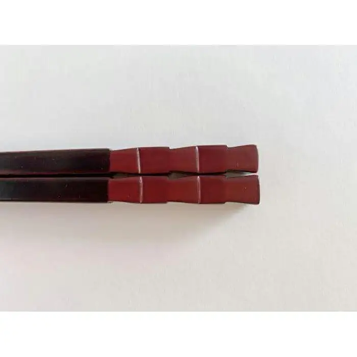 	鎌倉彫　箸「市松」　朱　21.5cm | 雑貨 箸 伝統工芸 鎌倉彫工房 人気 おすすめ 木製 漆塗り 食卓 贈り物 ギフト 職人技 送料無料 神奈川 鎌倉 箸