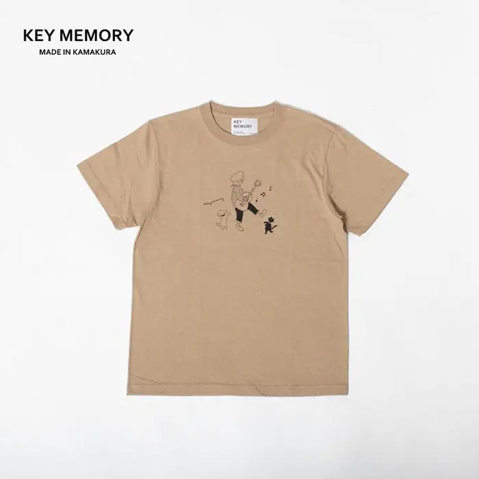 《2》メンズL　ミュージックTシャツ　BEIGE