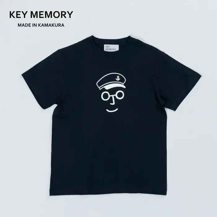 《1》【KEYMEMORY鎌倉】セーラー帽イラストTシャツ NAVY