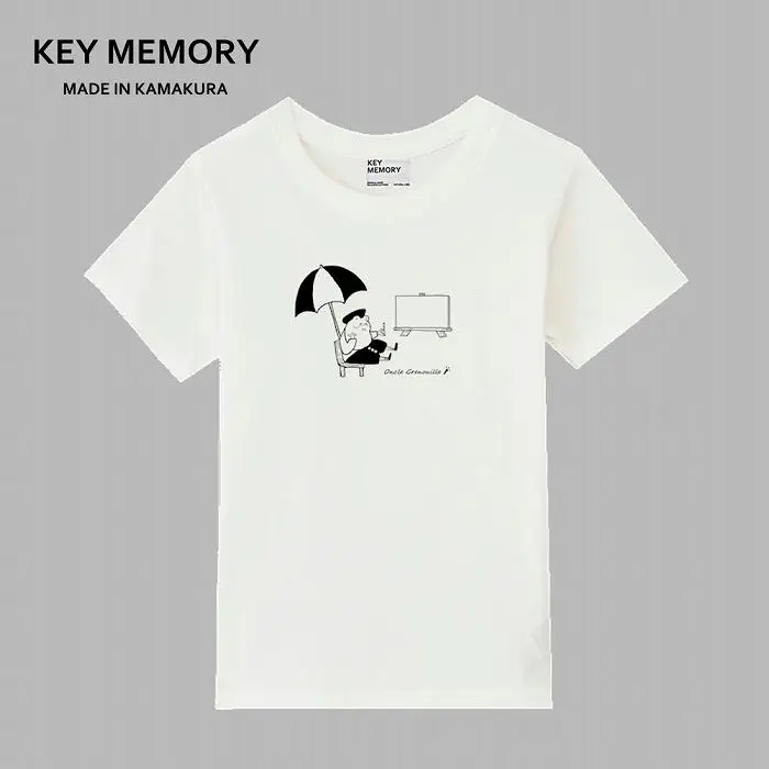 《3》【KEYMEMORY鎌倉】GrenouilleイラストTシャツ WHITE
