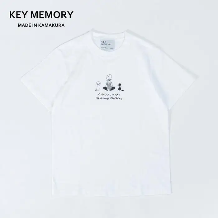 《1》【KEYMEMORY鎌倉】TIMEイラストTシャツWHITE