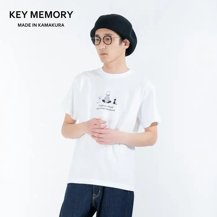 《3》【KEYMEMORY鎌倉】TIMEイラストTシャツWHITE
