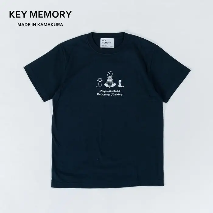 《1》【KEYMEMORY鎌倉】TIMEイラストTシャツNAVY