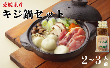 きじ鍋セット 2～3人前 鬼北熟成きじ きじ肉 きじ出汁 濃縮スープ付き 鍋 愛媛｜B153