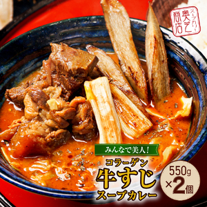 みんなで美人！奥芝商店 コラーゲン牛すじスープカレー【550g×2個／2~4人前入り】　北海道 レトルト 人気 札幌