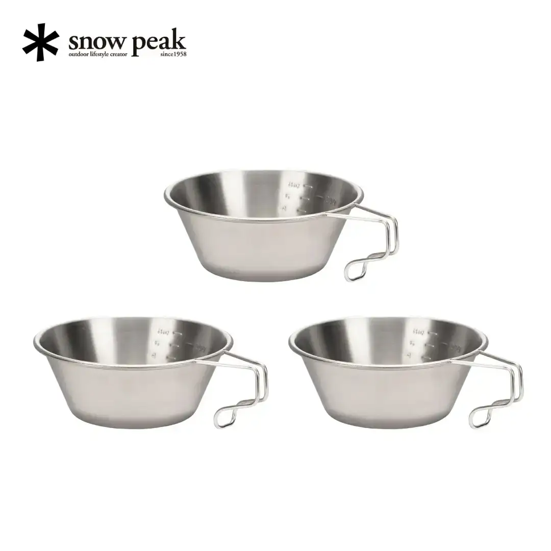 スノーピーク チタンシェラカップ 3個セット E-104 (Snow Peak) シェラカップ