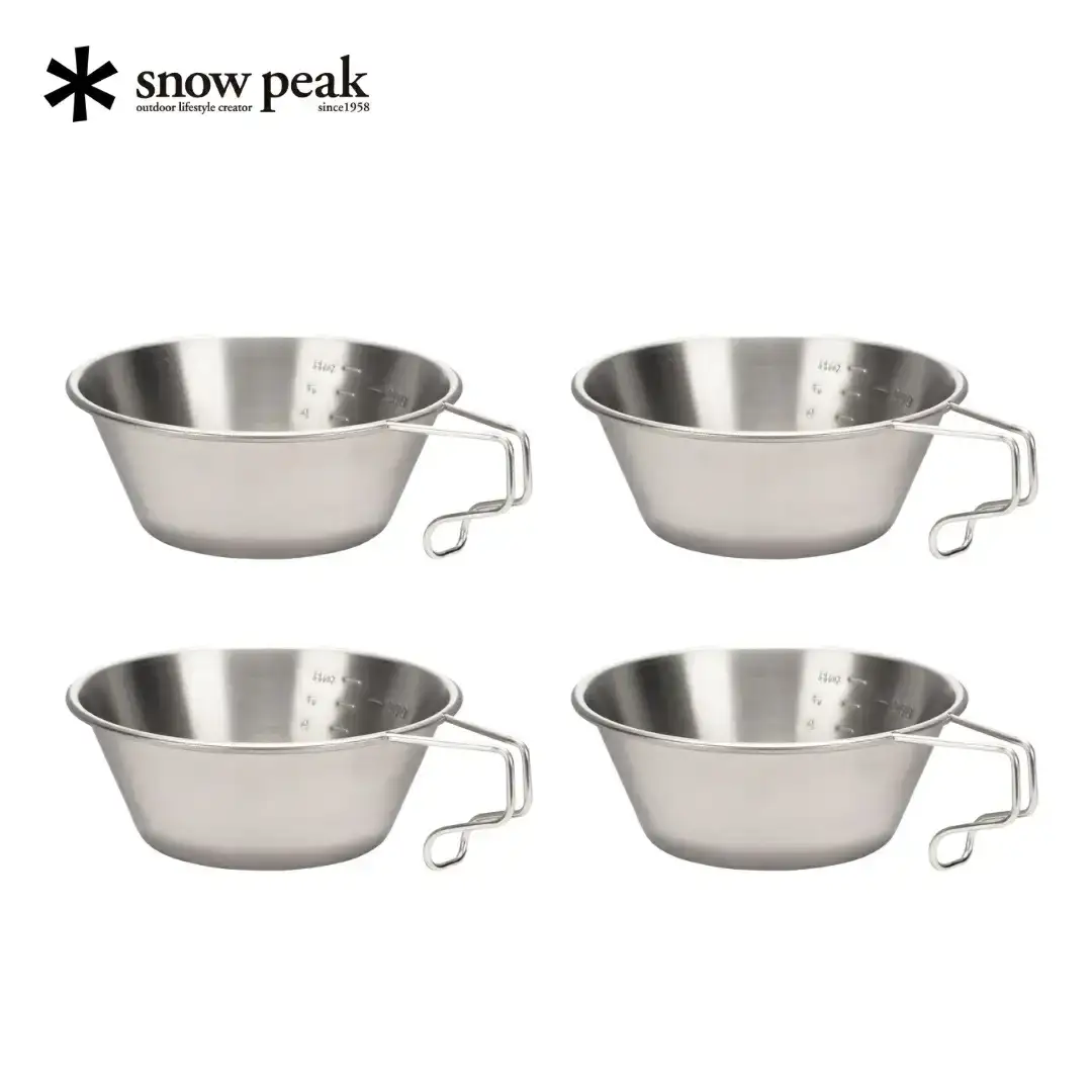 スノーピーク チタンシェラカップ 4個セット E-104 (Snow Peak) シェラカップ 