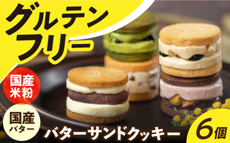 バターサンドクッキー6個[EBR009]  ぐるてんふりー グルテンフリースイーツ スイーツ すいーつ 米粉 こめこ 詰め合わせ お菓子 クッキー クッキーサンド ばたーさんど 冷凍 個包装 人気 ランダム おかし